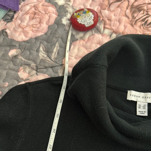 Susan Graver Black Turtleneck Sweater - Picture 2 of 3
